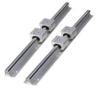 Lunghezza della guida professionale SBR16/12/20mm 250-1500mm Guide lineari Supporto for albero lineare + 4 pezzi SBR16UU Blocchi cuscinetto for parte CNC(Sbr12uu,400mm)