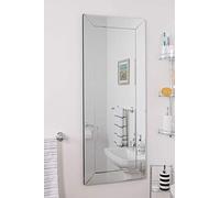 Lunghezza Intera Lucido Nero Dressing/Hall Mirror Complete with Premium Quality., frameless, vetro, rettangolo