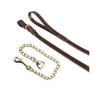 Lunghina in cuoio con catena ottonata Equestro