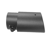 (Lungo e dritto) Terminale di scarico per auto in lega di alluminio, terminale di scarico nero