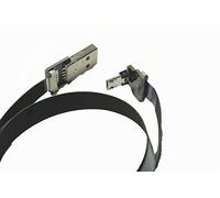 Lungo flessibile Ulter Flat Slim USB cavo Micro USB 90 gradi angolo maschio a USB standard A maschio per la ricarica e la sincronizzazione, nero 100 cm