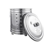 Lungo Lasting Outdoor Fire Pit, Burn Bucket, Stainless Steel Weather-Resistant, Heat Resistant, Odorless, Spark-Proof Trash Can, Backyard Garden Waste Barrel, 26 x 26 x 32 cm