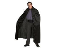 Lungo Mantello In Velluto Nero Per Adulti Vampiro Costume Elegante