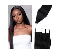 lungo Nastro dritto setoso nero naturale da 20 pezzi 50 g nelle estensioni dei capelli umani Remy(16 inches)