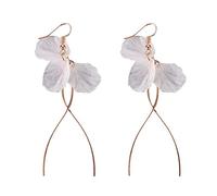 Lungo orecchino penzolante per donne e ragazze, elegante petalo gancio orecchini pendenti lunghi gioielli donna regali di compleanno - dorato elegante e popolare.Design semplice e complesso