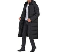 Lungo parka invernale da uomo con per il freddo estremo come cappotto casual alla moda dalla vestibilità sottile, Nero , M
