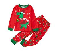 Lungo Pigiama Ragazzo Bambina e Bambino Set Casa con Girocollo Autunnale Invernale Pigiami Comfort Vestito Bambini Vestiti Morbida Accogliente Ragazzi 2
