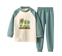 Lungo Pigiama Ragazzo Bambino Morbido Due Pezzi Abbigliamento da Notte Bambine e Bambini Comfort Vestito Vestiti Cotone Lounge Sleepwear Casual Casa