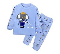 Lungo Pigiama Ragazzo Bambino Morbido Due Pezzi Abbigliamento da Notte Bambine e Bambini Felpato Caldo Cotone Morbida Accogliente per Dormire Stare in Casa