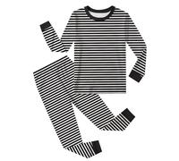 Lungo Pigiama Ragazzo Bambino Morbido Due Pezzi Manica Lunga Cotone Inverno Natale Intimo Termico Caldo per Dormire e Stare in Casa