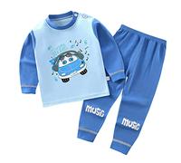 Lungo Pigiama Ragazzo Bambino Morbido Due Pezzi Set Casa con Girocollo Abbigliamento Bambine e Bambini Comfort Vestito Vestiti Morbida Accogliente Lounge Sleepwear Casual da