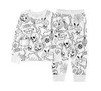Lungo Pigiama Ragazzo Bambino Morbido Due Pezzi Set Casa con Girocollo Lunga Intimo Termico Pyjama Sets Vestiti Invernale Cotone Lounge Sleepwear Casual da