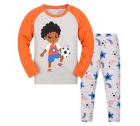 Lungo Pigiama Ragazzo Ragazzi Ragazze Manica Lunga Set Casa con Girocollo Strati Termici per Bambini, Top e Pantaloni Bambino Caldo Cotone Homewear Lounge Sleepwear Casual da