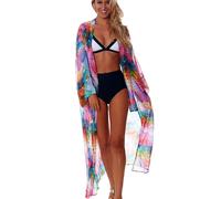 Lungo scialle protezione solare camicette cappotto spiaggia bikini