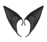 (Lungo stile nero sfuso) 1 paio di lunghe orecchie da elfo, orecchie da fata, orecchie da travestimento