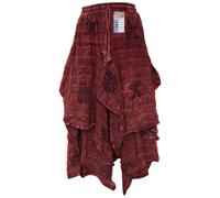 Lungo Tutu Cotone Strato Simbologia Elastico Vita Righe Boho Casual Hippy Gonna