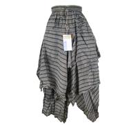 Lungo Tutu Cotone Strato Simbologia Elastico Vita Righe Boho Casual Hippy Gonna