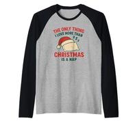 L'unica Cosa Che Amo più del Natale è Un pisolino Maglia con Maniche Raglan