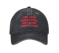 L'unica cosa che tiro fuori è la mia carta di debito. Cappellino da baseba