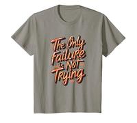 L'unico fallimento è Non provare Maglietta, Bambini, Ardesia, 6 Anni