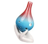 L'unico flauto naturale a forma di flauto fumato Ocarina professionale Ocarina a 6 fori Ocarina for principianti Alto C Key Ocarina a sei fori Glaze Gradient