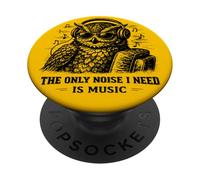 L'unico rumore di cui ho bisogno è Music Owl Lover PopSockets PopGrip Adesivo