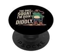 L'unico squat che sto facendo è Diddly Frog Cowboy Boot PopSockets PopGrip Adesivo