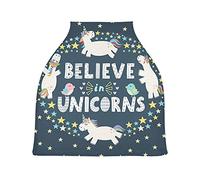 L'Unicorno Carino Crede Passeggino Tettoia Copri Seggiolino Copertura Infermieristica Auto per Bambini per L'Allattamento Al Seno Morbido Traspirante Elastica Tettuccio