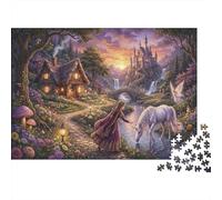 L'unicorno e la ragazza Puzzle 1000 Pezzi,dai 14 Anni,Antistress,Adulti E Ragazzi,Sfida Impossibile,Decorazione Casa,Idea Regalo,Cartone Di Qualità,Gioco Educativo 52x38cm