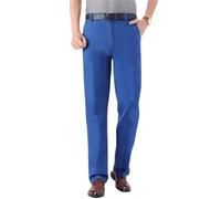 Lunifit Mens Jeans, Classic Straight Fit Stretch Denim Pants for Older Men, High Waist Comfortable Business Casual Jeans with Deep Pockets