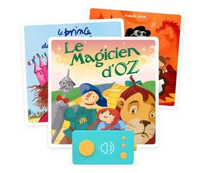Lunii 3 Libri audio per bambini da 5 anni narratrice interattiva Ma Fabbrica Mago di Oz, Il Principe di Motordu, La sveglia dei Draghi - Confezione 30, 4h23 di ascolto-Scatola di Storie, 3760361141916