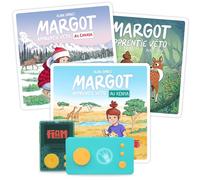 Lunii - Pacchetto 3 Libri audio interattivi per bambini dai 7 anni - Margot apprendista veterano, Margot apprendista veto in Canada, Margot apprendista veto in Kenya - 3:43 di ascolto - Storie Box