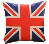 L'Union Jack Buttare Bandiera Inglese Cotone Lino Piazza Decorativo Federa Cuscino 18"X18"