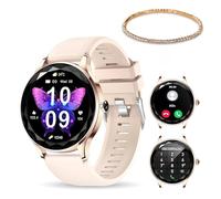 LUNIQUESHOP Orologio da donna connesso LSDIAMS smartwatch chiamata Bluetooth donna, braccialetto strass regalo, 100 sport, SPO2, 1,6" AMOLED Pedometro frequenza cardiaca per Android iOS, oro rosa