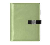 L'università portatile del college del taccuino allineato cuoio molle dell'erba ha governato la spirale per il diario 6.7x9.2