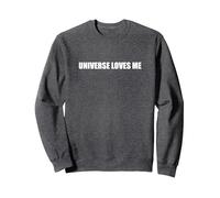 L'Universo Mi AMA Felpa, Unisex per Adulti, Grigio Scuro, XL