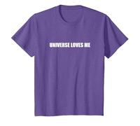 L'Universo Mi AMA Maglietta, Bambini, Viola mélange, 8 Anni