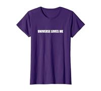 L'Universo Mi AMA Maglietta, Donna, Viola, M