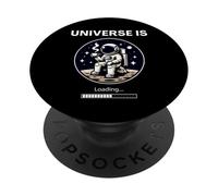 L'universo sta caricando la luna astronauta per lo spazio e PopSockets PopGrip Adesivo