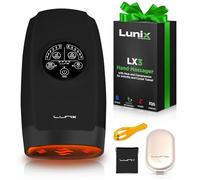 Lunix - Massaggiatore elettrico senza fili, 6 livelli di pressione per artrite, sollievo dal dolore, tunnel carpale e intorpidimento delle dita, massaggiatore Shiatsu con calore, colore: nero