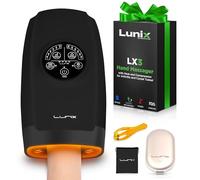 Lunix - Massaggiatore elettrico senza fili, 6 livelli di pressione per artrite, sollievo dal dolore, tunnel carpale e intorpidimento delle dita, massaggiatore Shiatsu con calore, colore: nero