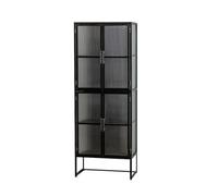 LUNIZ Mobile Buffet Moderno Semplice Mobiletto in Vetro for Soggiorno, Ingresso, Ingresso, Credenza da Cucina in Ferro for La Casa Vetrine Portaoggetti(S:60CMX38.5CMX161CM)