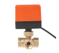 LUNMENGCC 1/2 "3/4" 1 "1-1/4" 1-1/4" 1-1/2" 2 "Valvola a sfera motorizzata 3-Wire 2 Control Valvola a sfera elettrica in ottone Valvola a sfera motorizzata a 3 vie