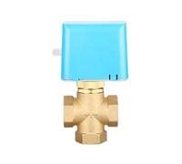 LUNMENGCC 3/4" 1" valvole a globo in ottone motorizzate 2 fili AC220V valvola di arresto a tre vie
