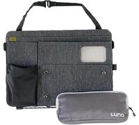 Luno Organizer per sedile auto, universale, con scomparto per tablet, custodia per telefono e portabottiglia
