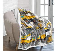 Lunoroey Coperta - 100% microfibra, pile, giallo, 150 x 200 cm, stampa dinosauro, reversibile, morbida, versatile, per interni ed esterni, per tutte le stagioni
