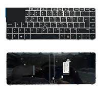 LUNOZST Tastiera TR Turchia per Notebook HP Elitebook 745 G3 840 848 con Cornice Argento Trackpoint Rosso