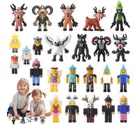 lunule 24PCS 99 notti nella foresta figure d'azione 3 pollici divertente mostro giocattolo set con cervo bambini giocare figure d'azione Brainrot giocattoli gufo Ram personaggi da collezione