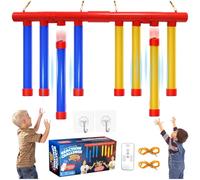 lunule Catching Sticks Gioco Giallo Blu Doppio Colore Aggiornato Drop Sticks Gioco con 3 velocità Divertente Mano Occhio Coordinamento Trainer per Bambini Adulti Ideale per Famiglia Feste