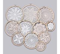 LUNYY 1 Set Fai da Te Grande centrino Pizzo acchiappasogni Set Matrimonio Sfondo Decorazione della Stanza acchiappasogni